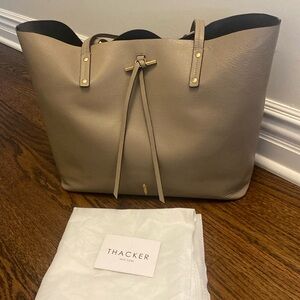 Thacker Leather Tote in Taupe